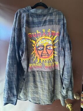 Sublime Long Beach Sun Graphic Flannel Shirt